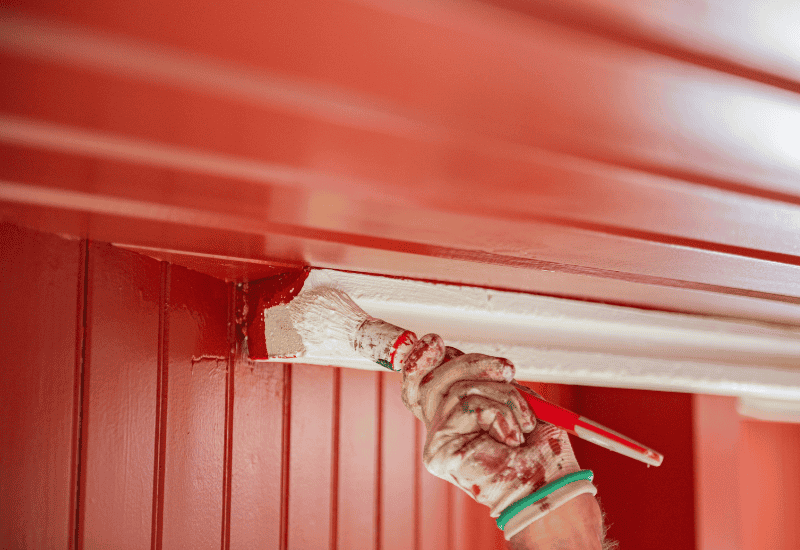 Peinture d'une façade de maison près de Mauléon par l'entreprise Godinho